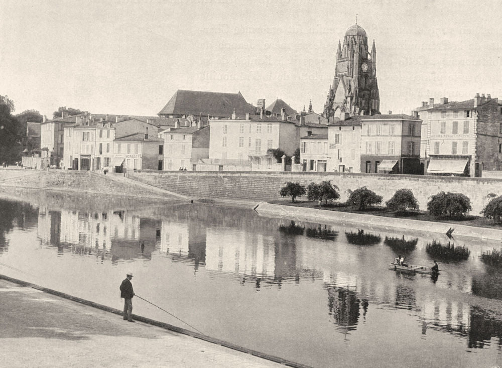 CHARENTE-MARITIME. Saintes-Vue générale 1904 old antique vintage print picture